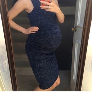 Blue maternity dress